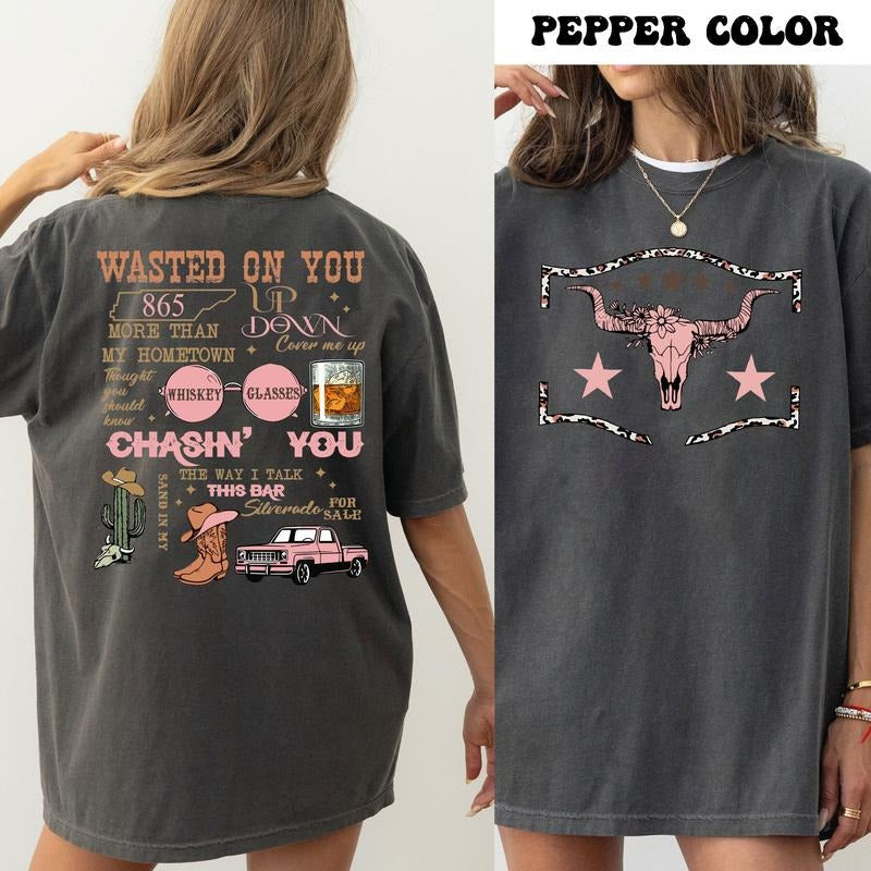 2 Slide Bullhead Country 865 Whiskey Glasses Westerns - Adult & Kids T-Shirts, Sweatshirts & Hoodies apparel design preview 1