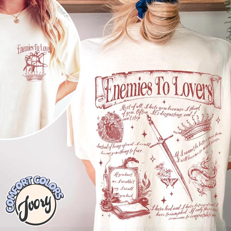 2 Slide Enemies Lovers Wicked King Cruel Prince - Adult & Kids T-Shirts, Sweatshirts & Hoodies apparel design preview 1