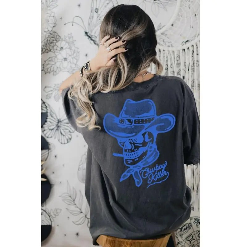 2 Sides Cowboy Killer Rodeo Western Cotton - Adult & Kids T-Shirts, Sweatshirts & Hoodies apparel design preview 1