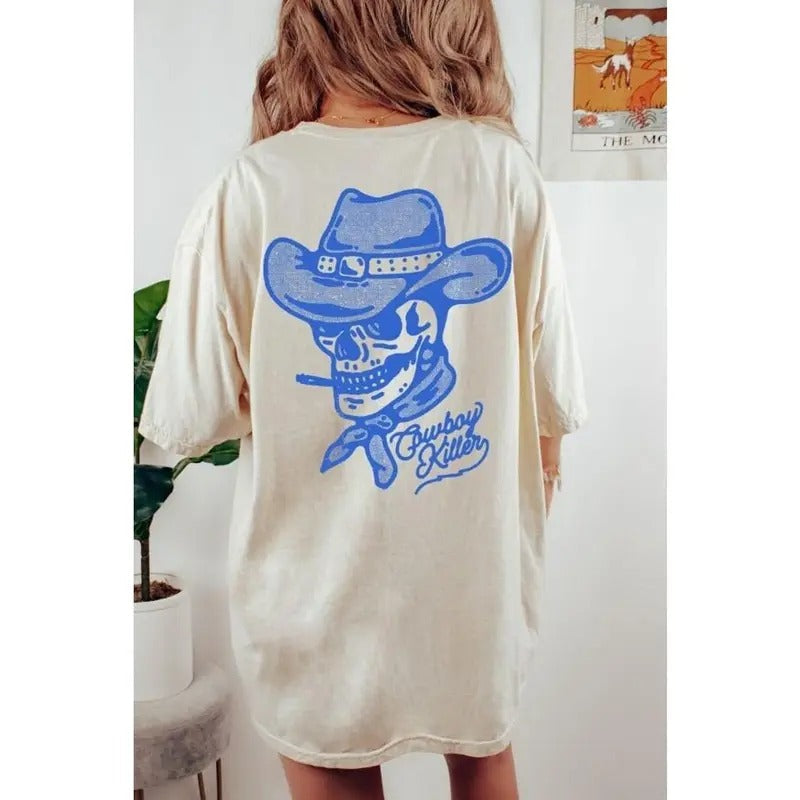 2 Sides Cowboy Killer Rodeo Western Vintage Cotton - Adult & Kids T-Shirts, Sweatshirts & Hoodies apparel design preview 1
