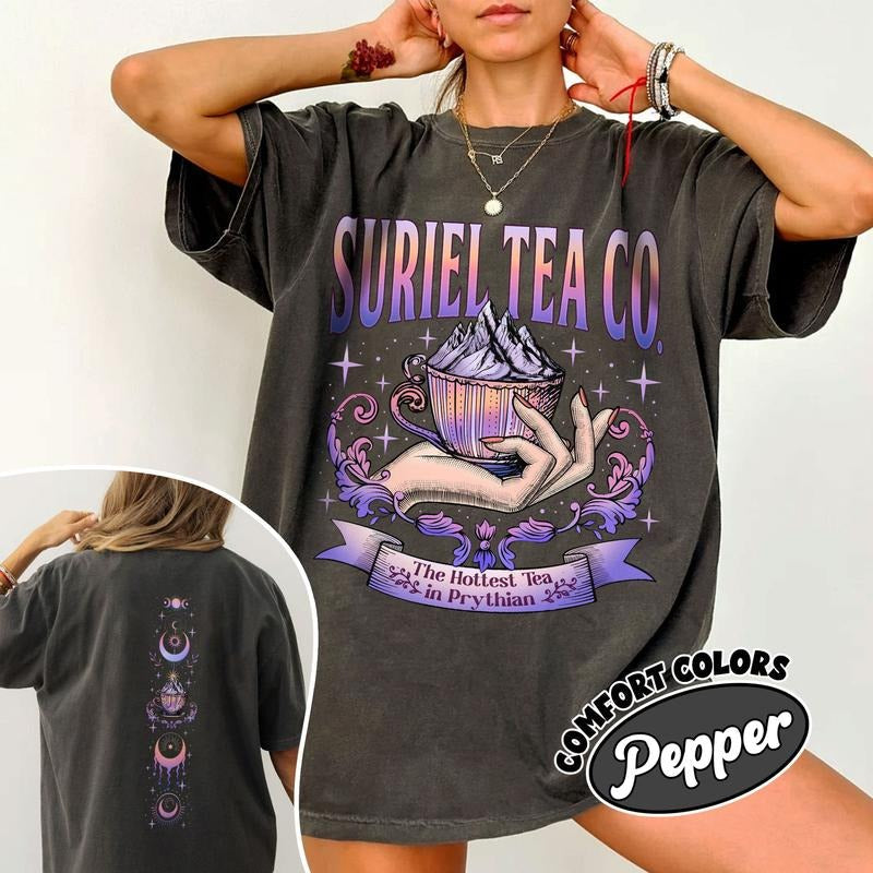 2 Slide Suriel Tea Co Court Thorns Roses Bookish - Adult & Kids T-Shirts, Sweatshirts & Hoodies apparel design preview 1