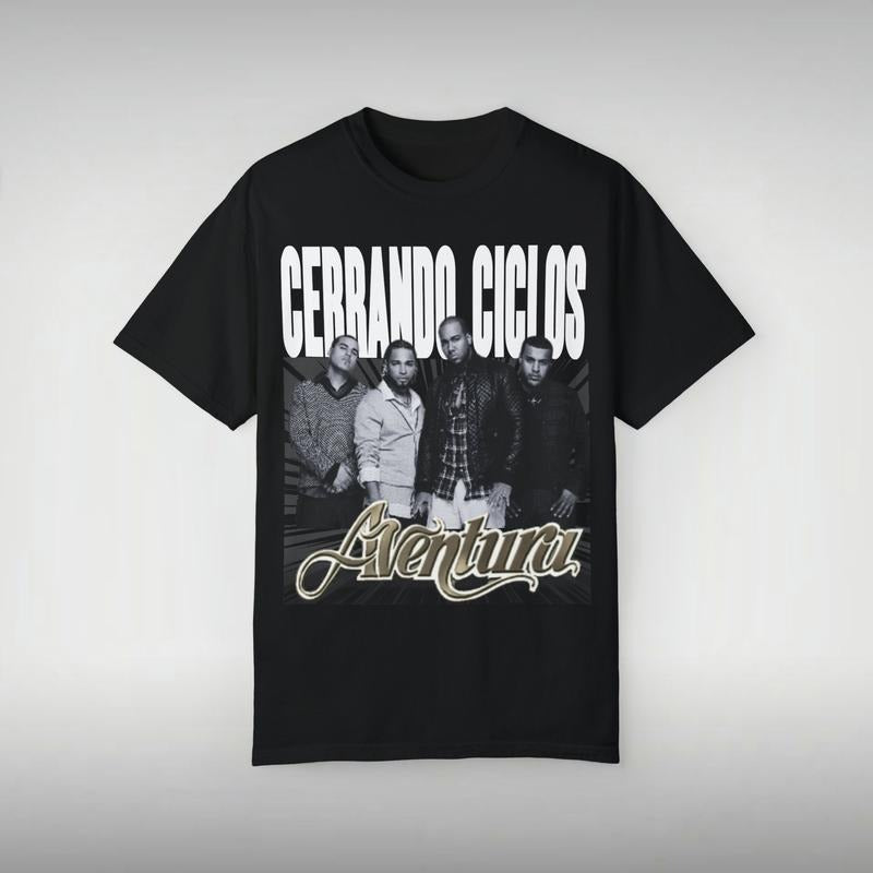 2024 Aventura Tour Concert Bachata Cerrando Ciclos - Adult & Kids T-Shirts, Sweatshirts & Hoodies apparel design preview 1