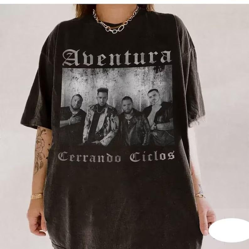 2024 Aventura Tour Concert Bachata Cerrando Ciclos - Adult & Kids T-Shirts, Sweatshirts & Hoodies apparel design preview 1