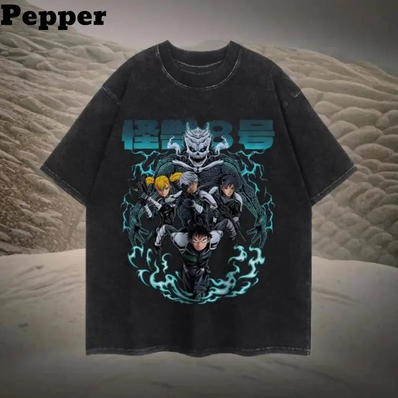 2024 New Vintage "Kaiju No. 8" Anime Fan Him Her - Adult & Kids T-Shirts, Sweatshirts & Hoodies apparel design preview 1