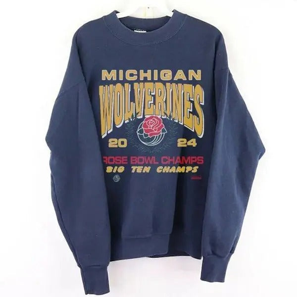 2024 University Michigan Wolverines R0se B0wl Champs - Adult & Kids T-Shirts, Sweatshirts & Hoodies apparel design preview 1