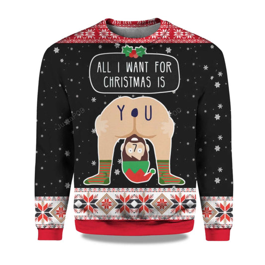 All I Want For Christmas Is You Ugly Christmas Sweater - Holiday Gift product image
