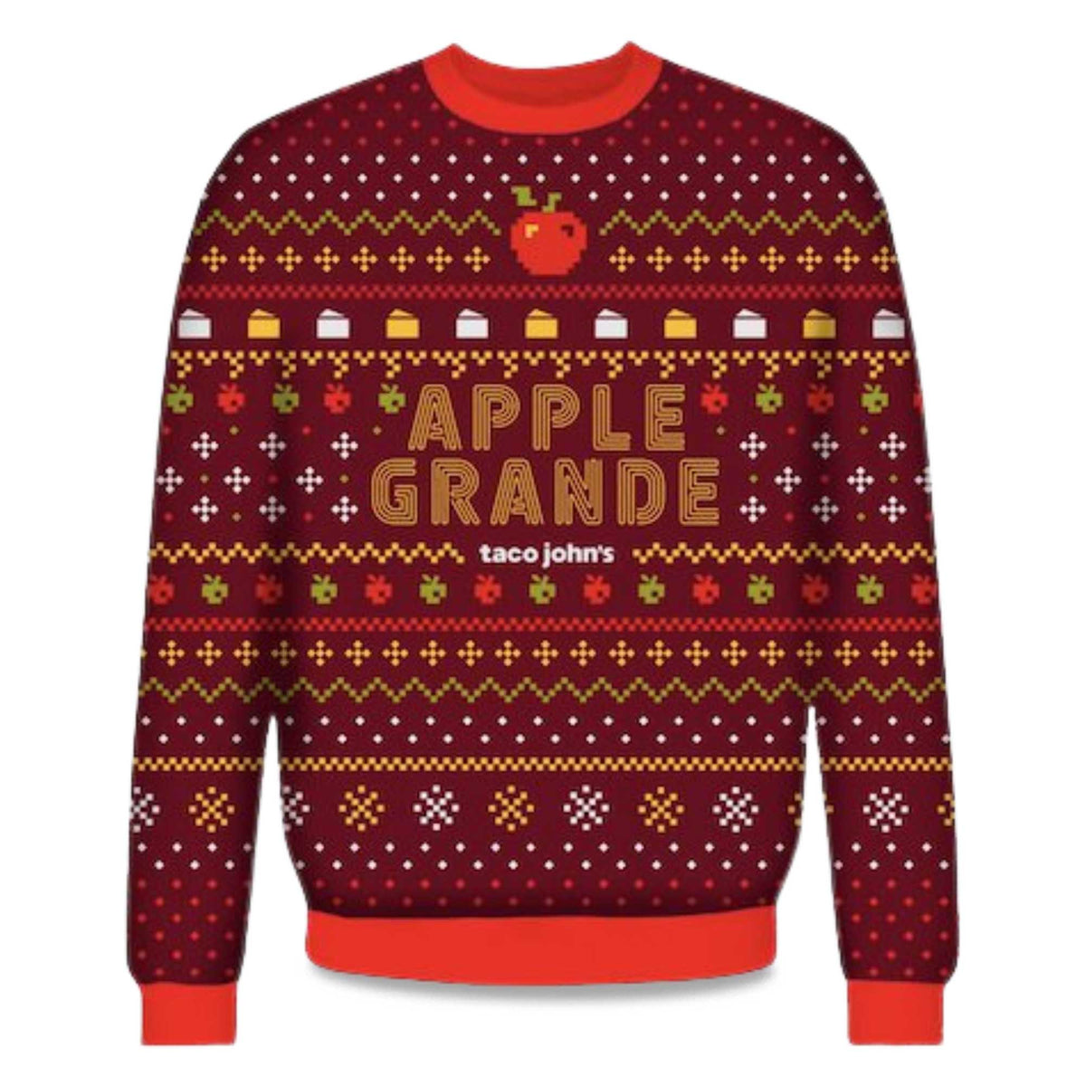 Apple Grande Taco Johns Ugly Christmas Sweater - Holiday Gift product image