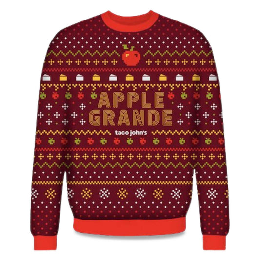 Apple Grande Taco Johns Ugly Christmas Sweater - Holiday Gift product image
