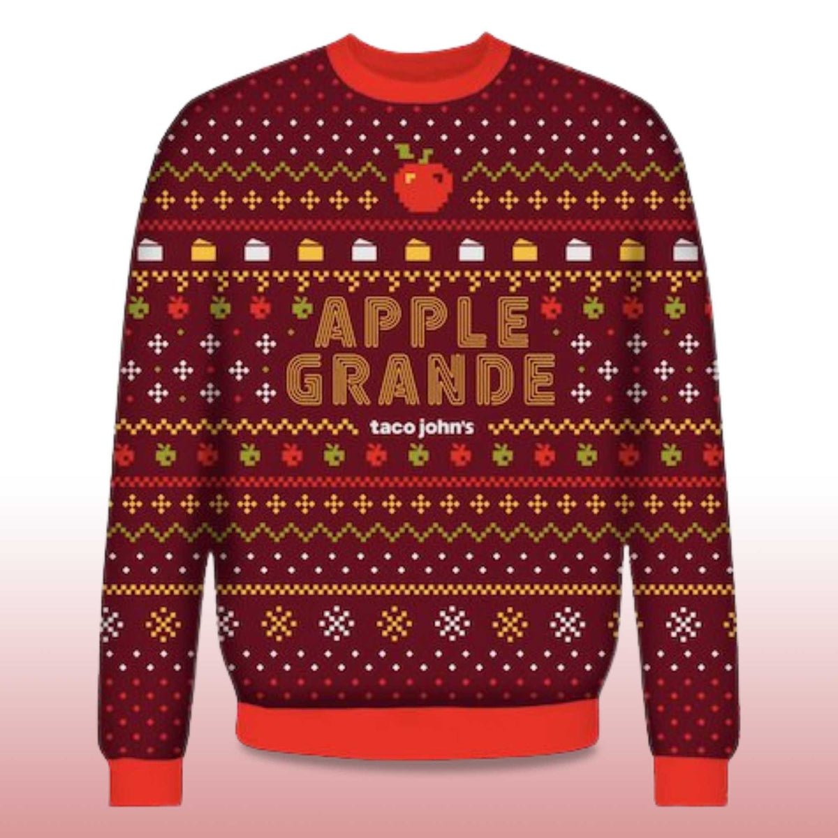 Apple Grande Taco Johns Ugly Christmas Sweater - Holiday Gift product image 4