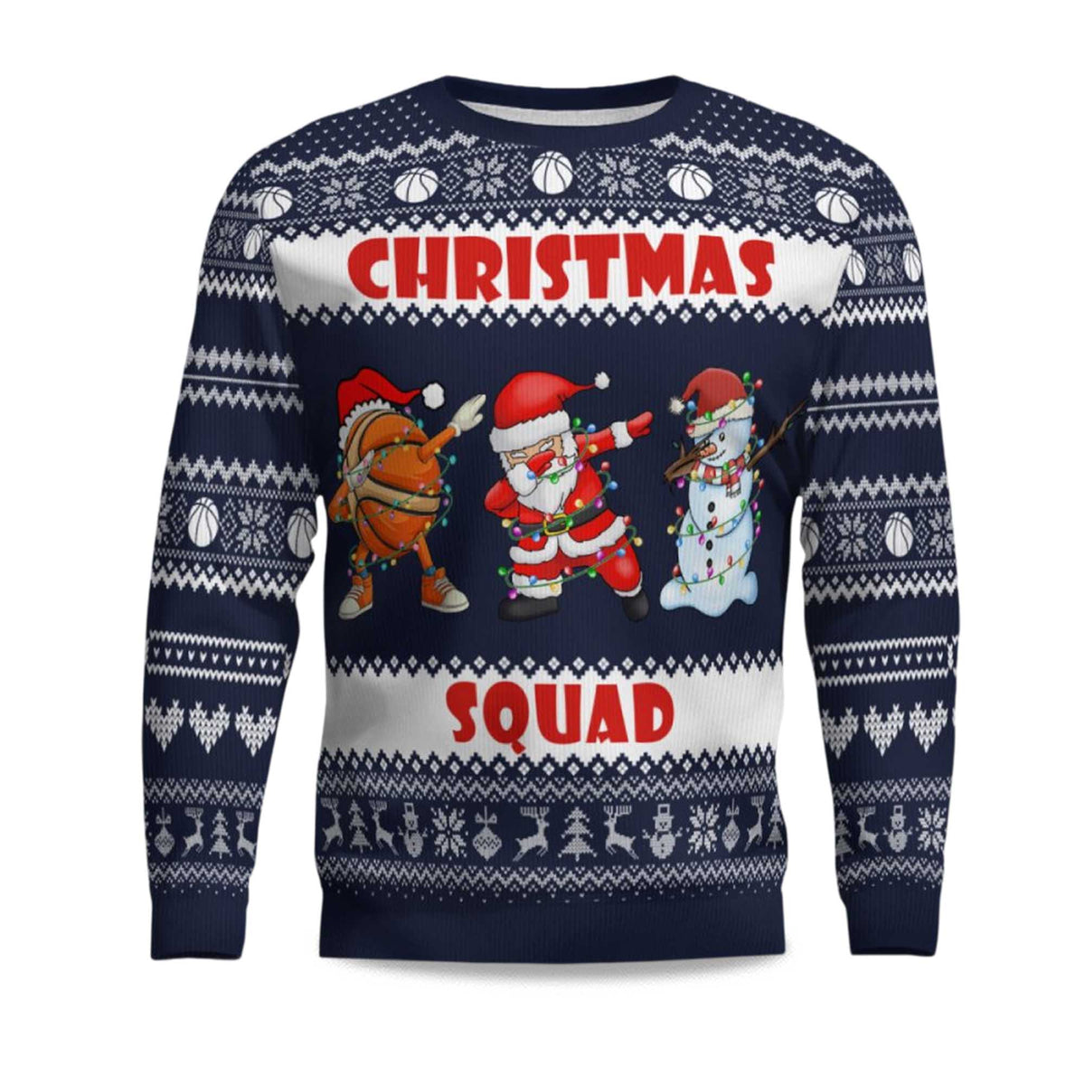 Basketball Christmas Squad Ugly Christmas Sweater - Holiday Gift product image