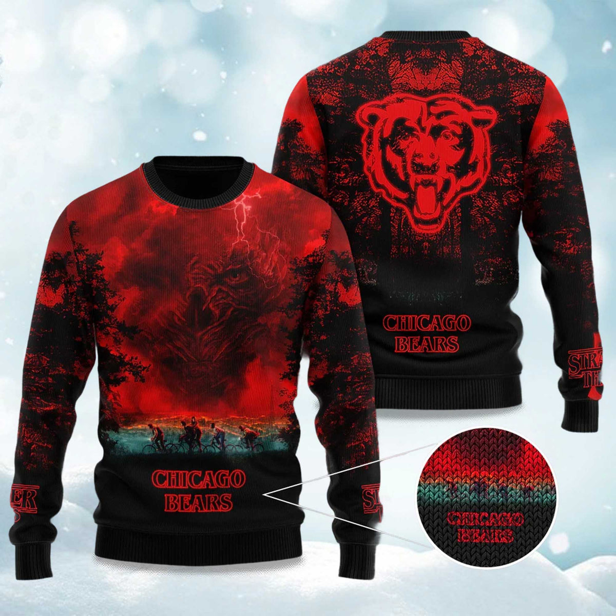 Bears Stranger Things Ugly Christmas Sweater - Gift Idea product image