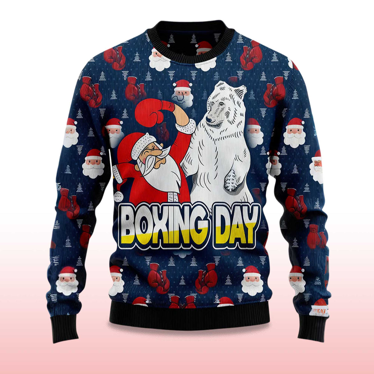 Boxing Day Santa and Beer Ugly Christmas Sweater - Holiday Gift product image 4