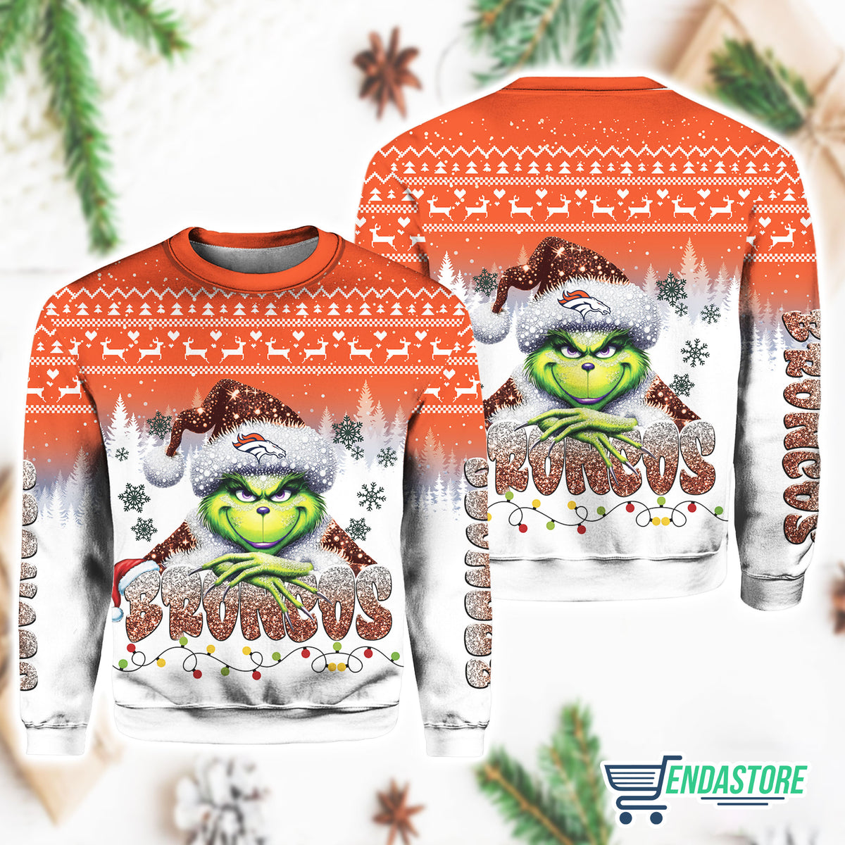 Bronco Grnch Season 3D Ugly Christmas Sweater - Holiday Gift product image