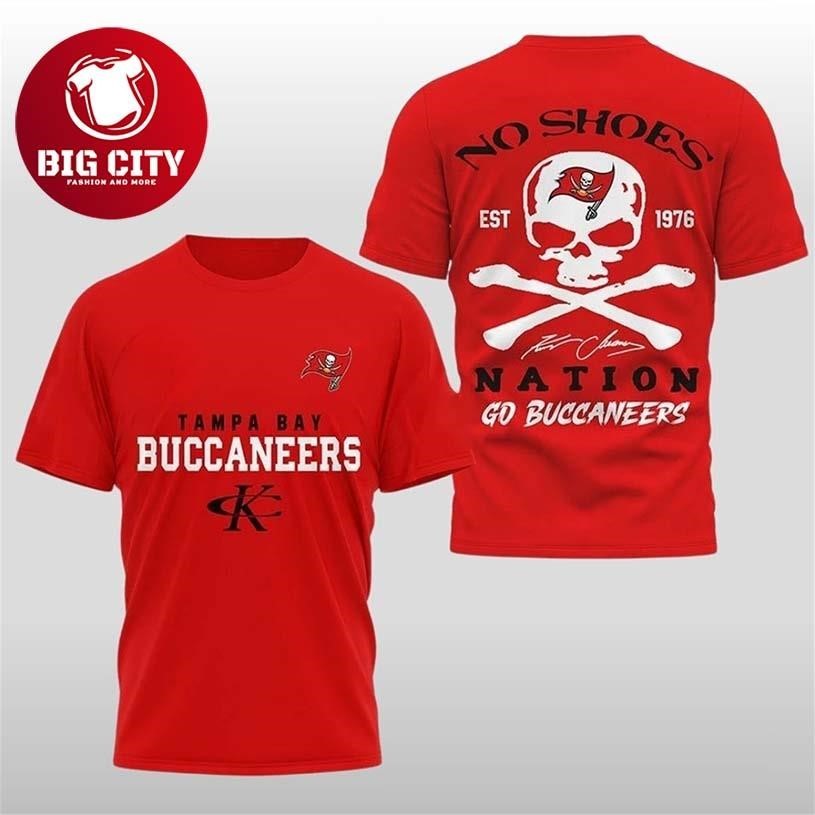 2025 Buccaneers Kenny Chesney No Shoes Nation Two - Adult & Kids T-Shirts, Sweatshirts & Hoodies apparel design preview 1