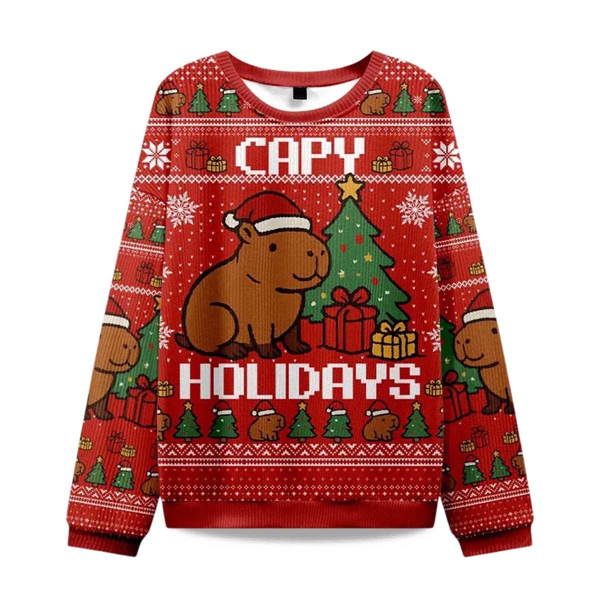 Capybara Celebration Ugly Christmas Sweater - Holiday Gift product image