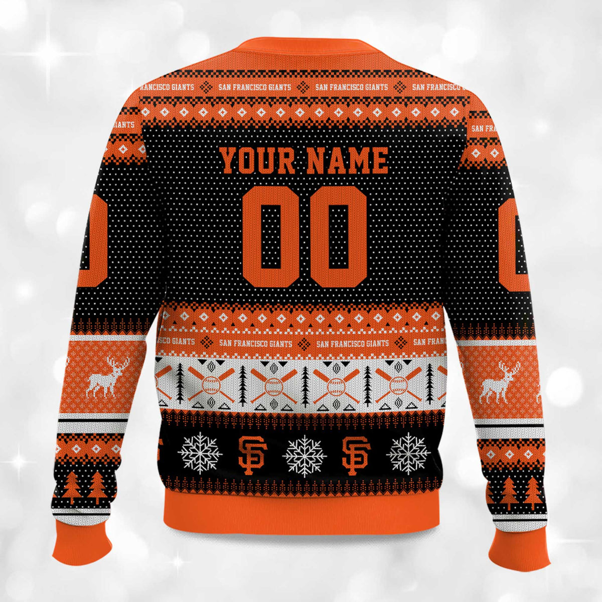 Christmas Giants Baseball Personalized Ugly Christmas Sweater - Holiday Gift product image 4