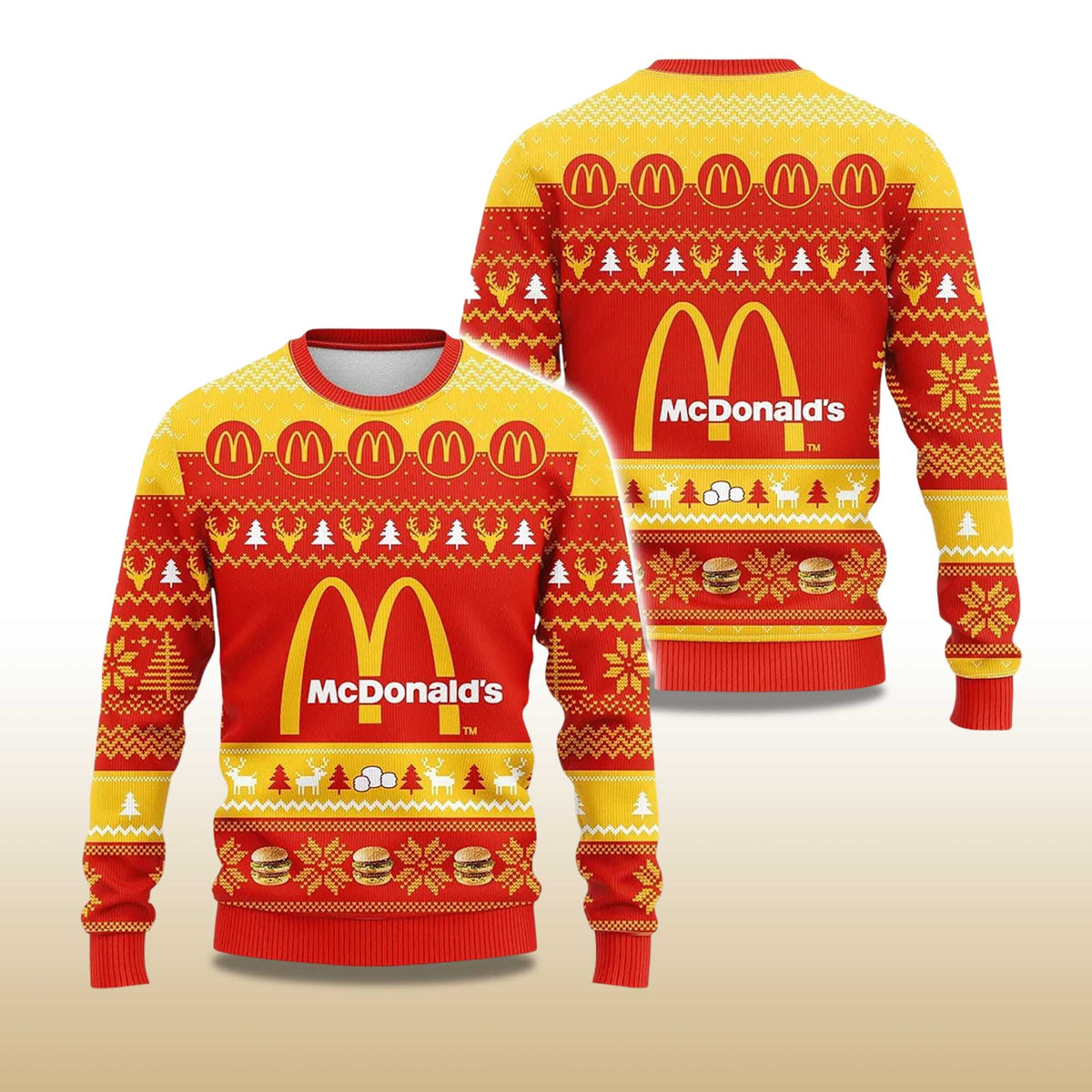 Christmas McDonald’s Ugly Christmas Sweater - Holiday Gift product image 4