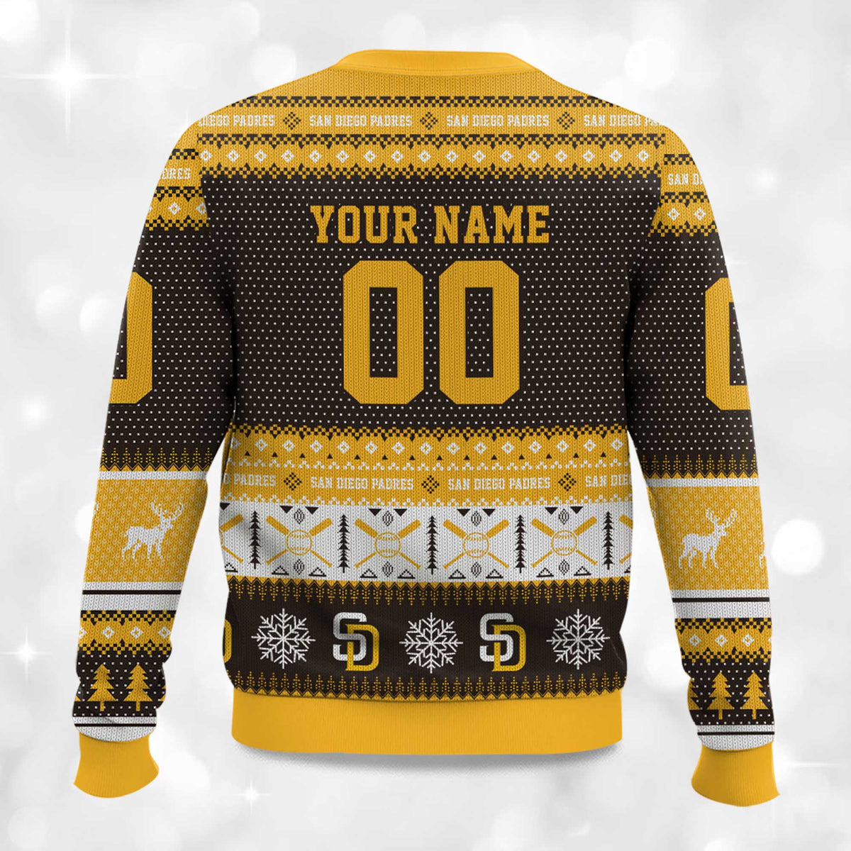 Christmas Padres Baseball Personalized Ugly Christmas Sweater - Holiday Gift product image 4