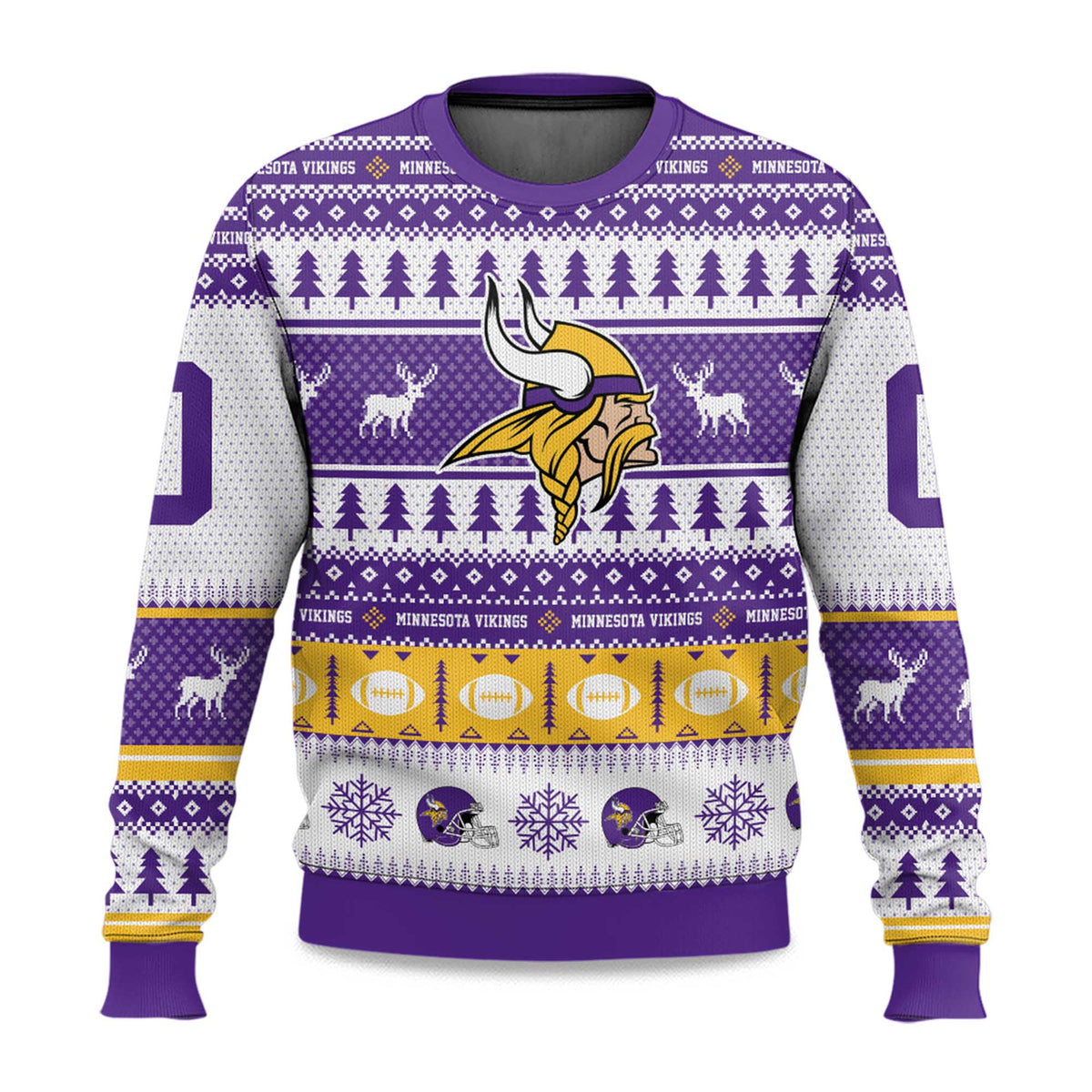 Christmas Vikings Personalized Ugly Christmas Sweater - Holiday Gift product image