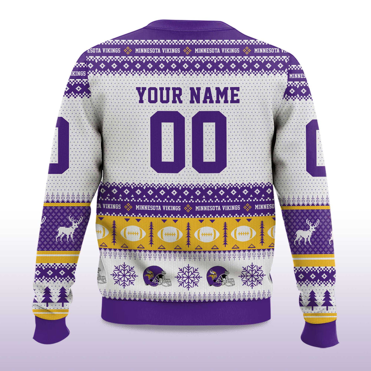 Christmas Vikings Personalized Ugly Christmas Sweater - Holiday Gift product image 4