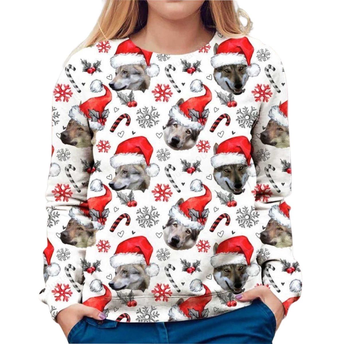 Czechoslovakian Wolfdog Ugly Christmas Sweater - Holiday Gift product image