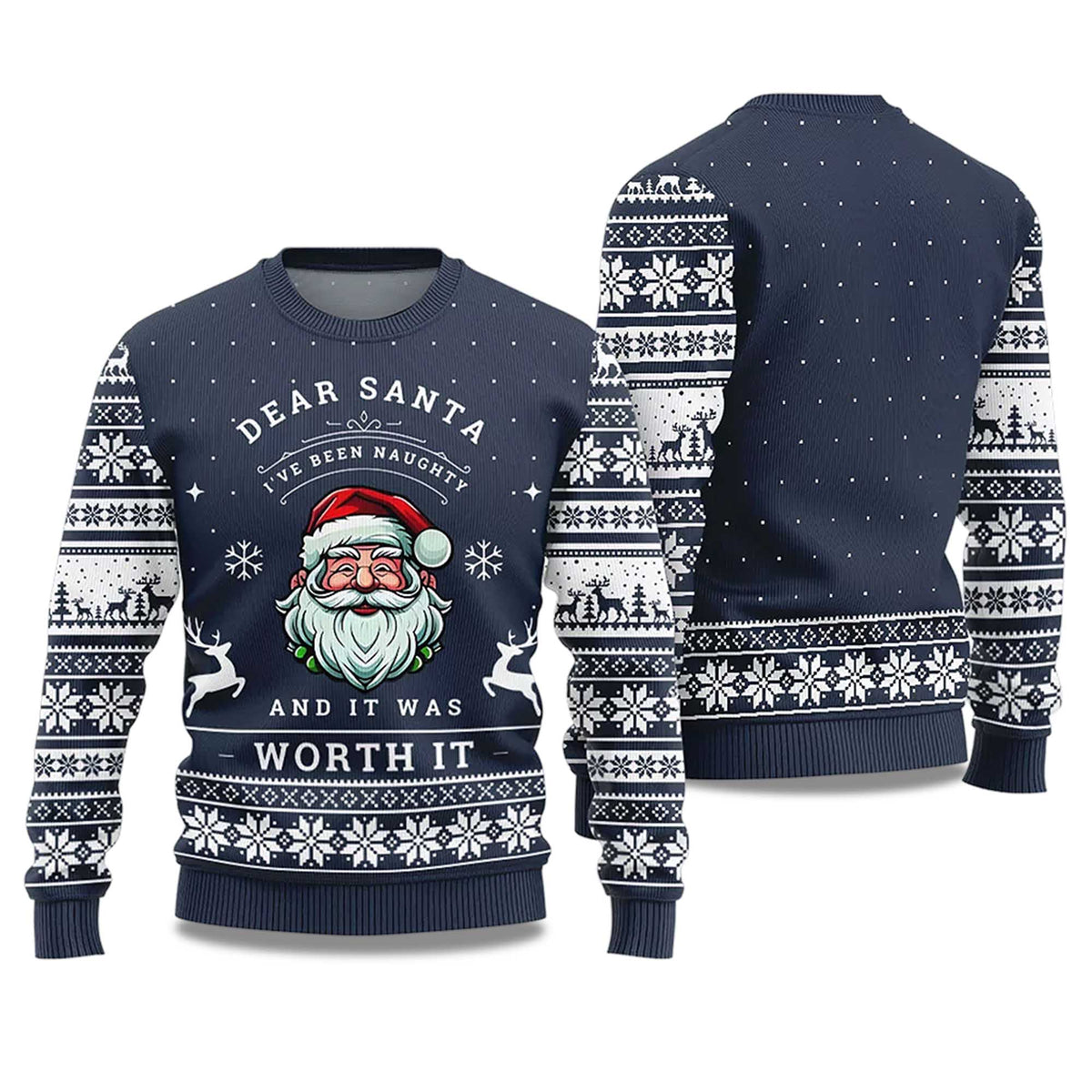 Dear Santa I’ve Been Naughty Ugly Christmas Sweater - Holiday Gift product image
