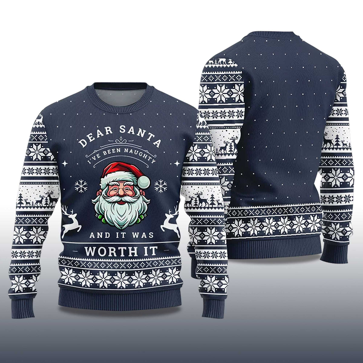 Dear Santa I’ve Been Naughty Ugly Christmas Sweater - Holiday Gift product image 4