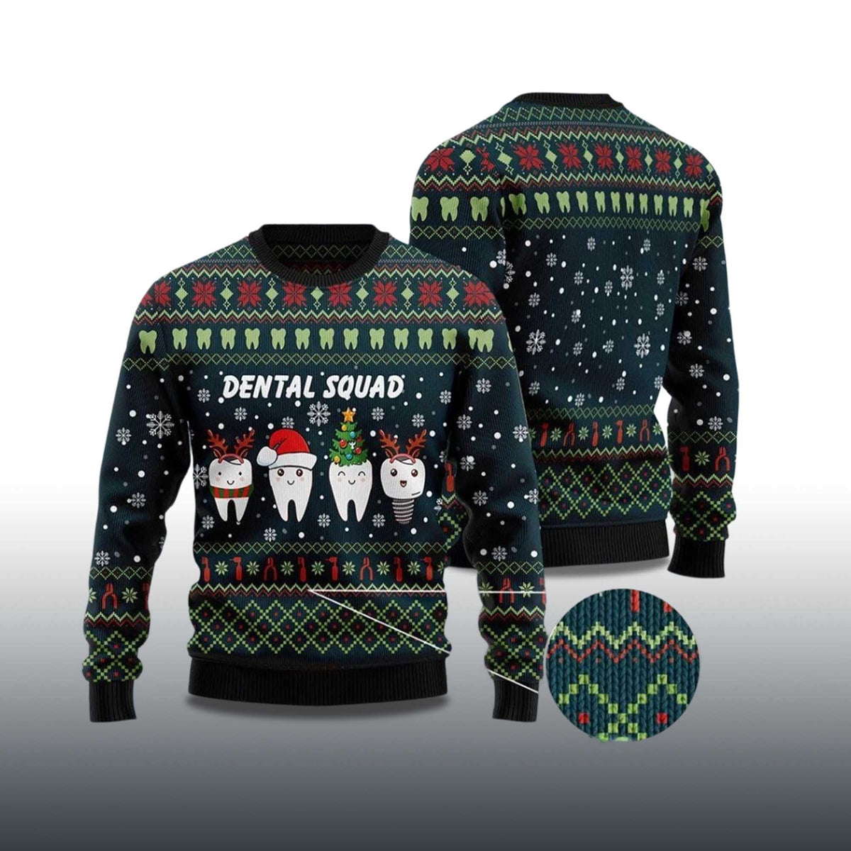 Dental Squad Ugly Christmas Sweater - Holiday Gift product image 4