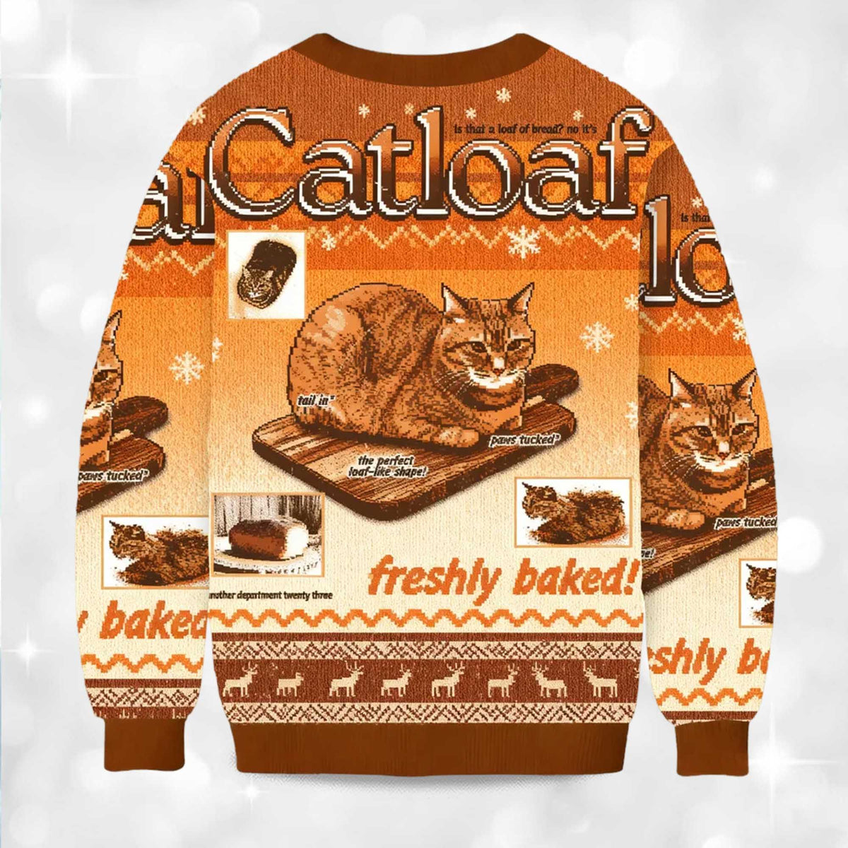 Freshly Baked Cat Loaf Ugly Christmas Sweater - Holiday Gift product image 4