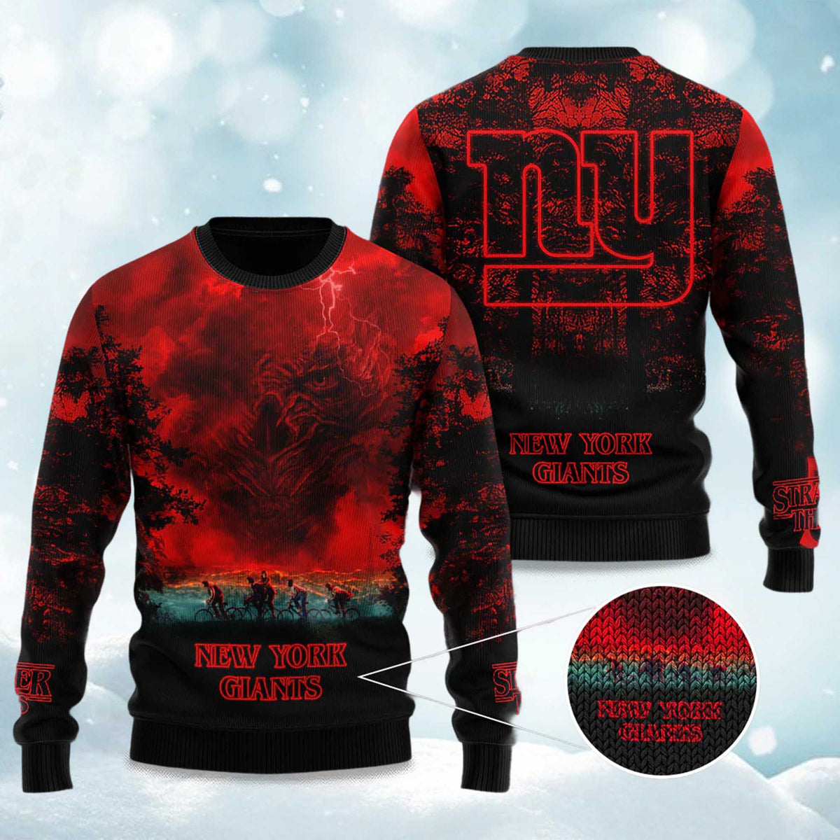 Giants Stranger Things Ugly Christmas Sweater - Gift Idea product image