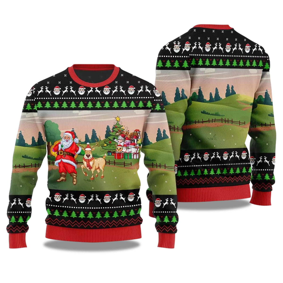 Happy Farm Ugly Christmas Sweater - Holiday Gift product image