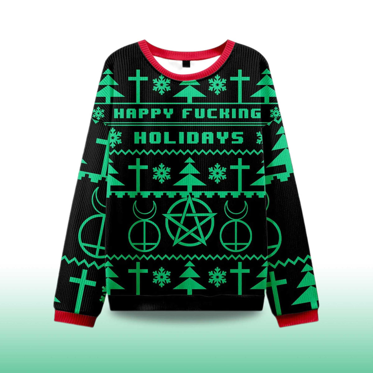 Happy Fucking Holidays Ugly Christmas Sweater - Holiday Gift product image 4