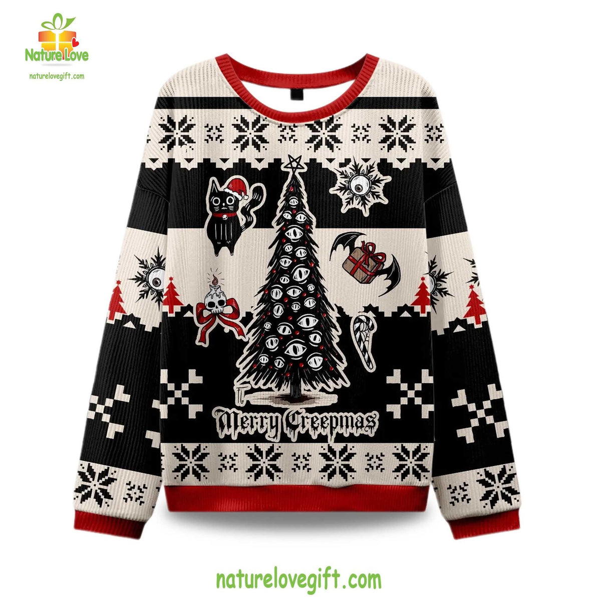 Creepmas Merry Holiday Horror Ugly Christmas Sweater - Holiday Gift product image