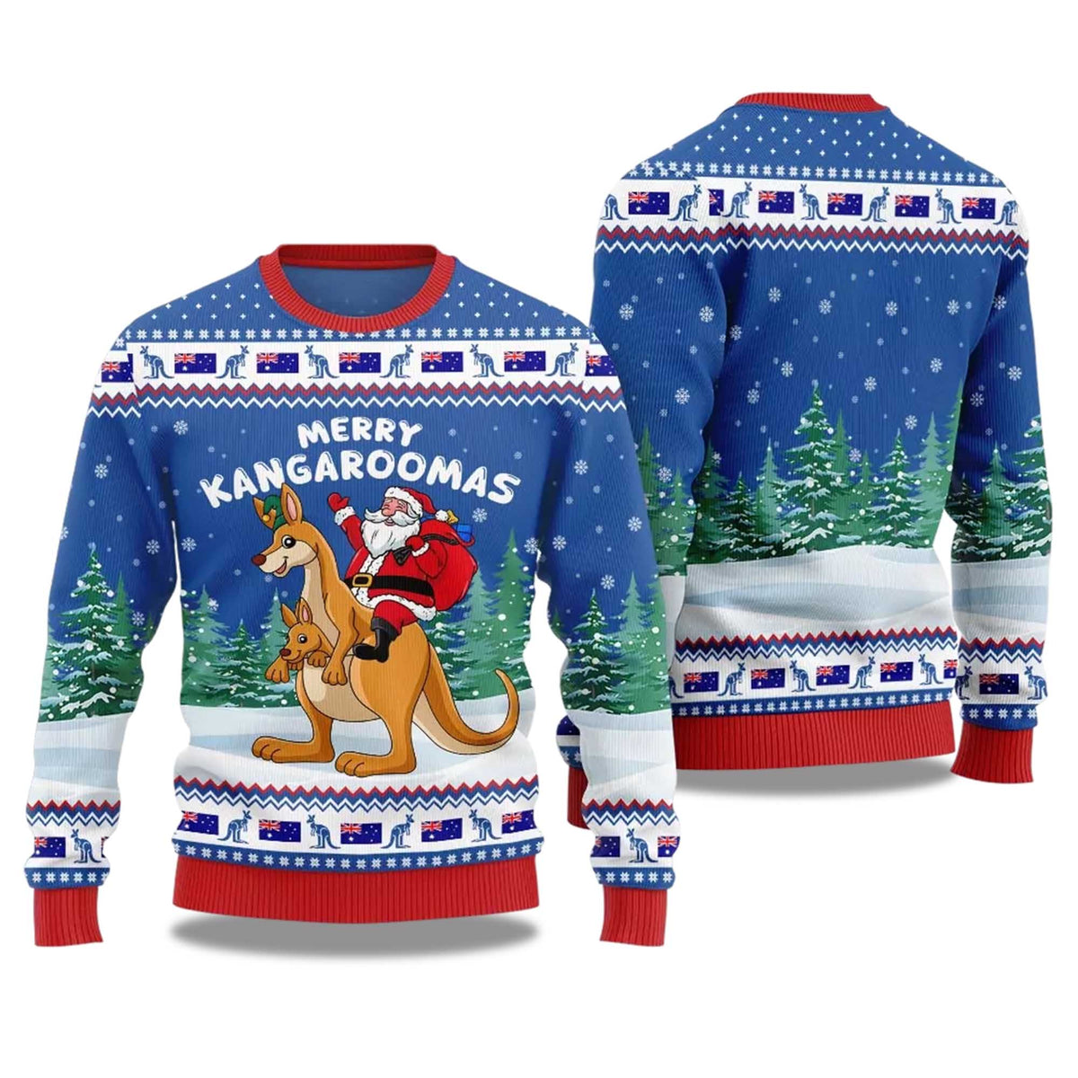 Merry Kangaroomas Ugly Christmas Sweater - Holiday Gift product image