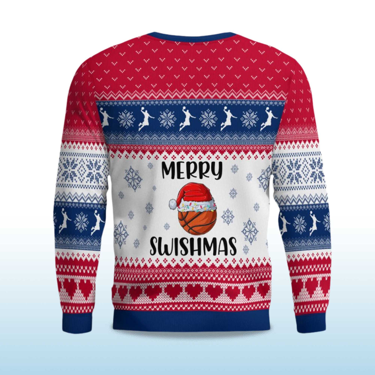 Merry Swishmas Basketball Ugly Christmas Sweater - Holiday Gift product image 4