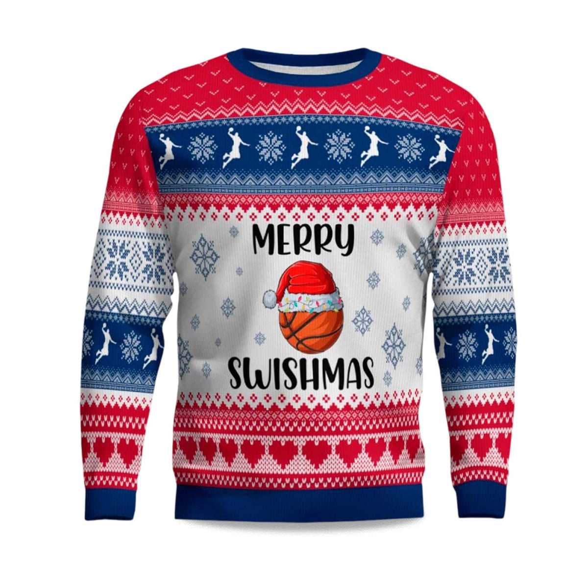 Merry Swishmas Basketball Ugly Christmas Sweater - Holiday Gift product image