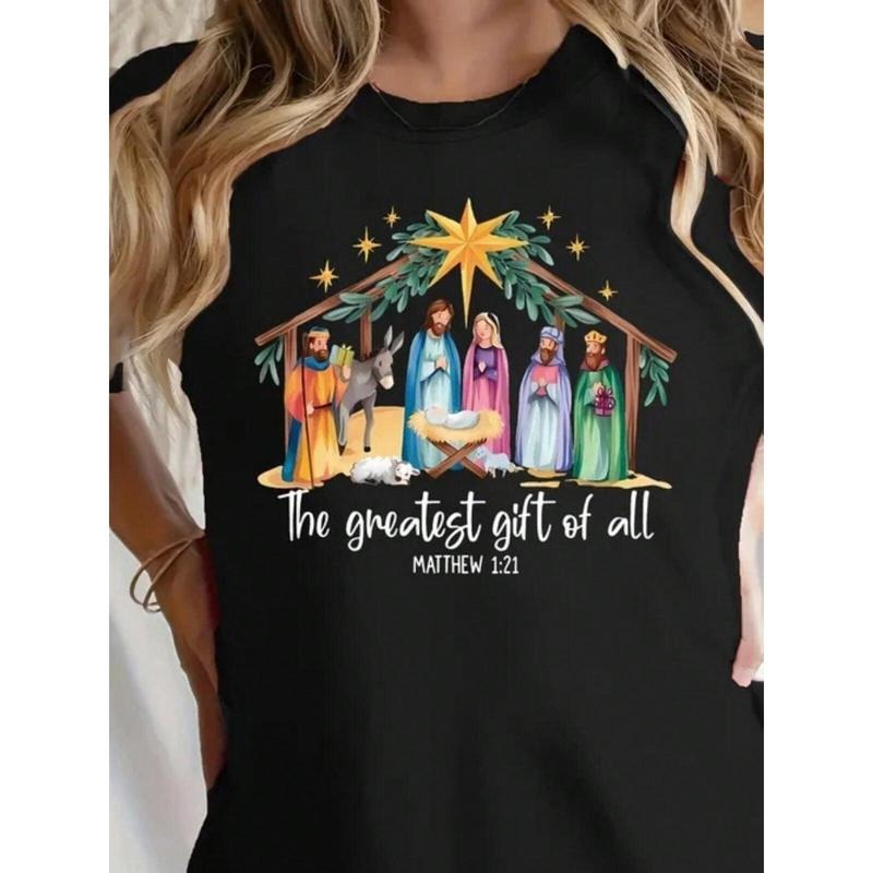 2025 New Black Scene Pattern Soft Stretch Round Neck - Adult & Kids T-Shirts, Sweatshirts & Hoodies apparel design preview 1