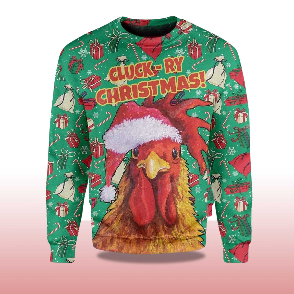Rooster Chicken Santa Ugly Christmas Sweater - Holiday Gift product image 4