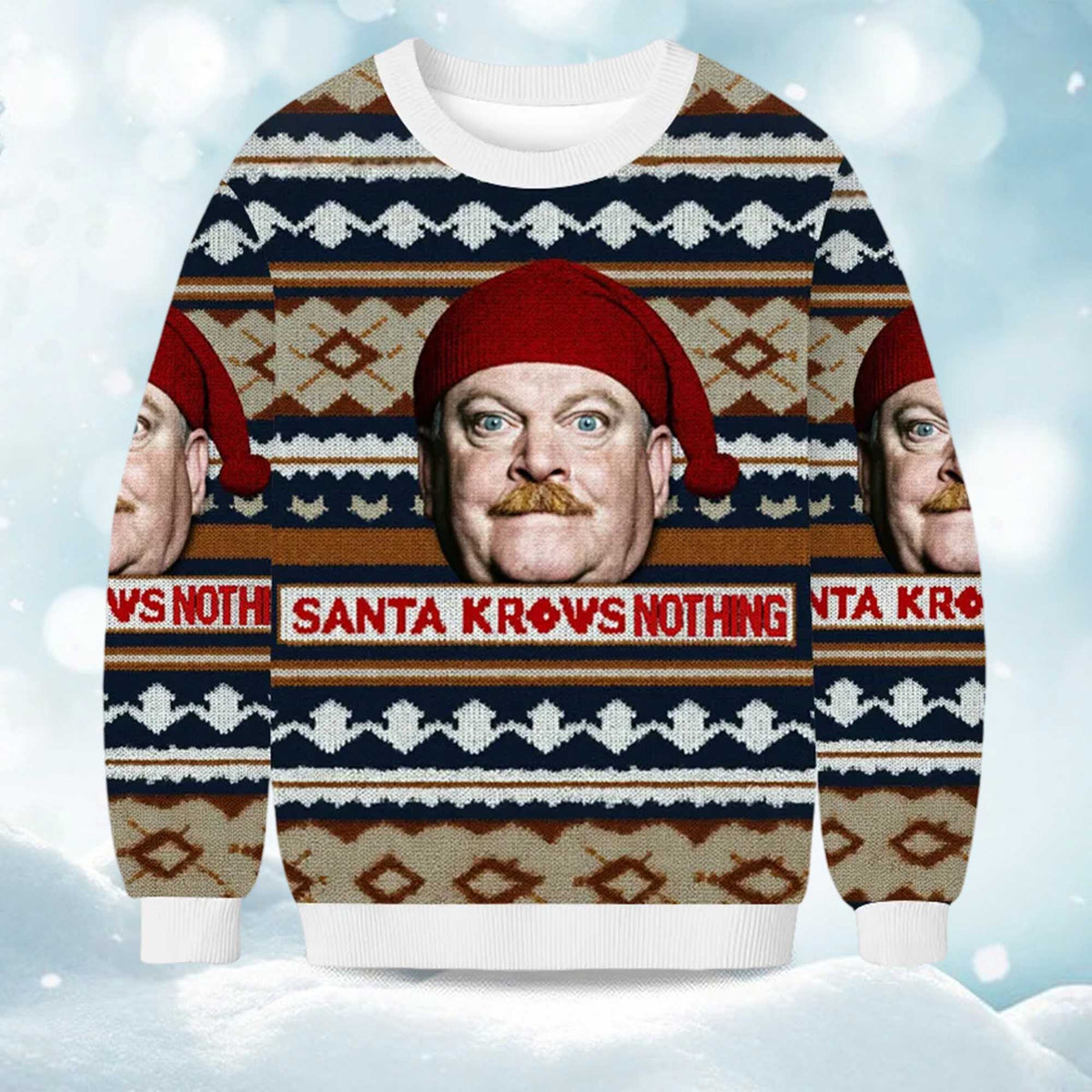 Santa Knows Nothing Ugly Christmas Sweater - Holiday Gift product image
