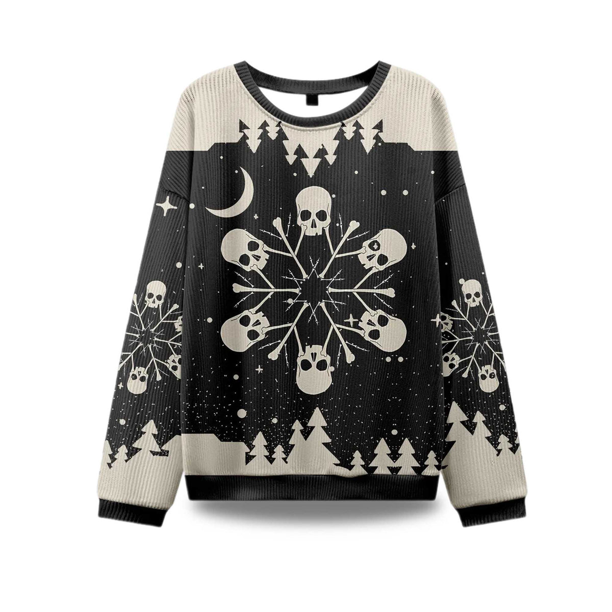Snowflake Skull Ugly Christmas Sweater - Holiday Gift product image