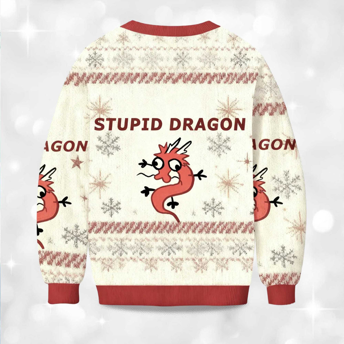 Stupid Dragon Ugly Christmas Sweater - Holiday Gift product image 4