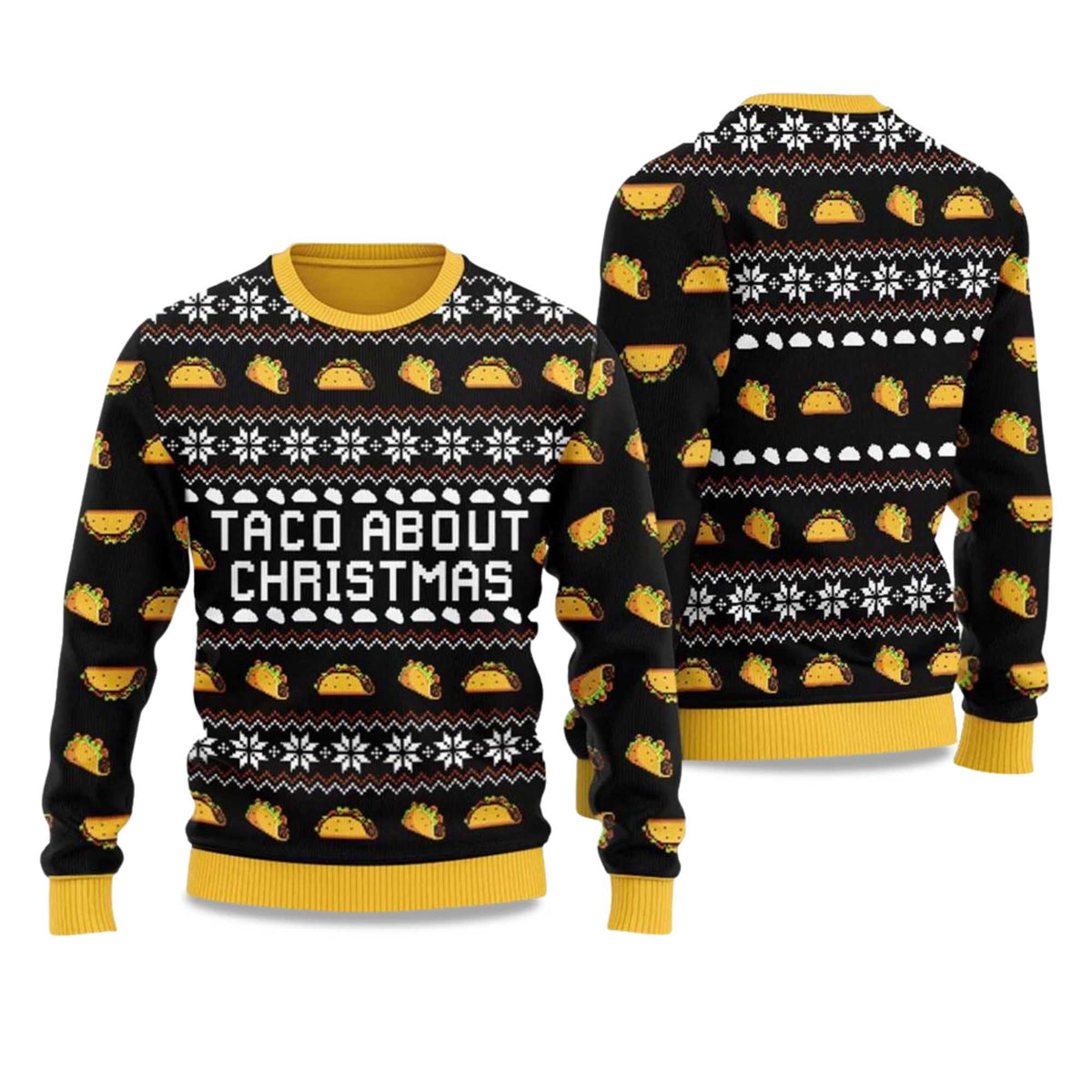 Taco About Christmas Ugly Christmas Sweater - Holiday Gift product image