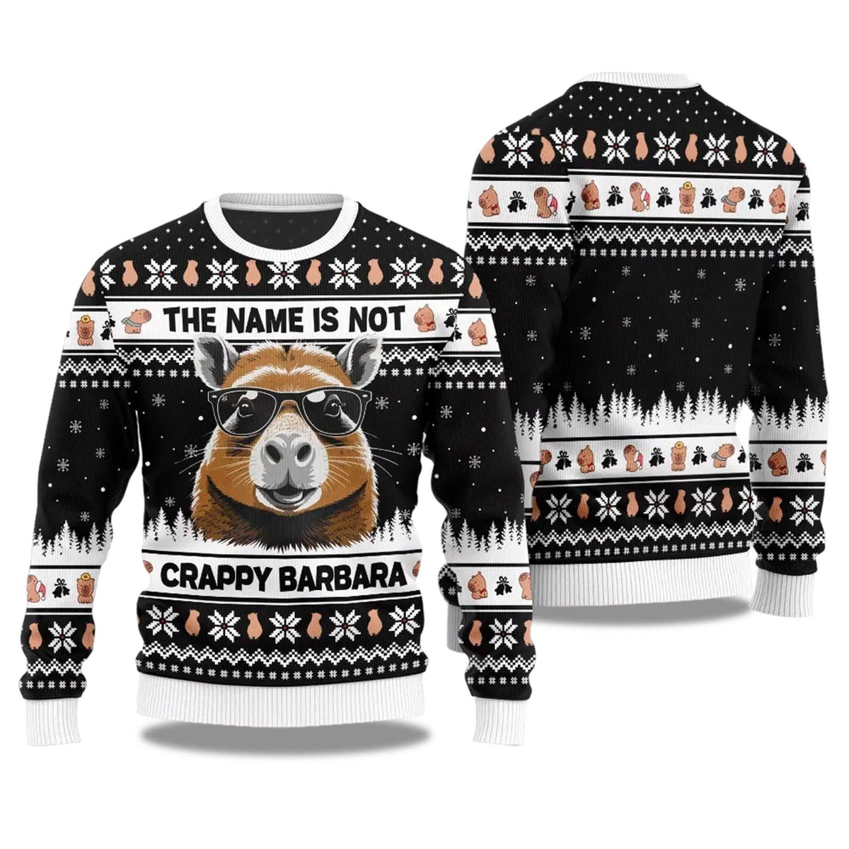 The Name Is Not Capybara Ugly Christmas Sweater - Holiday Gift product image