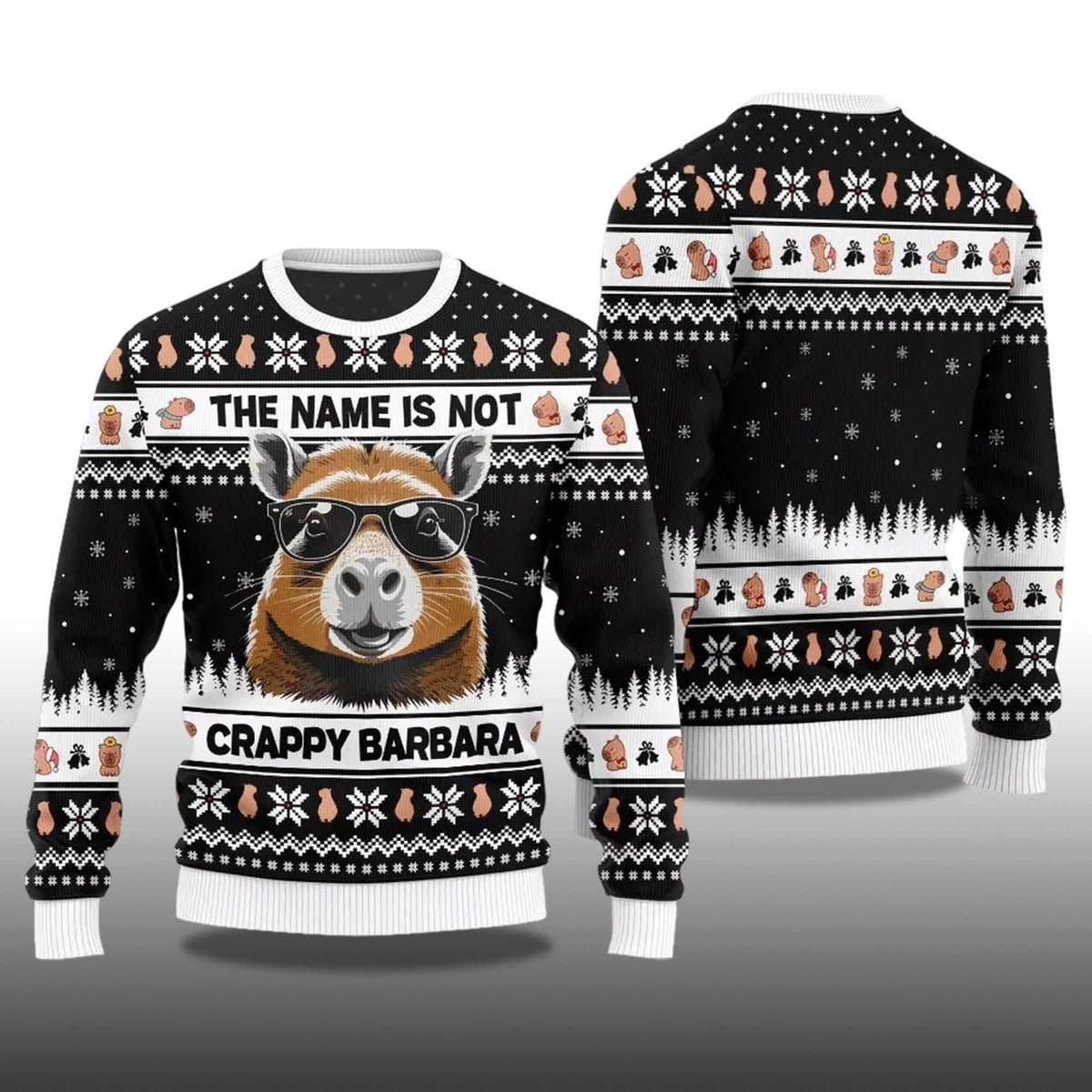 The Name Is Not Capybara Ugly Christmas Sweater - Holiday Gift product image 4