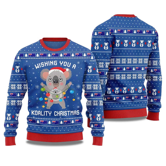 Wishing You a Koality Christmas Australia Ugly Christmas Sweater - Holiday Gift product image