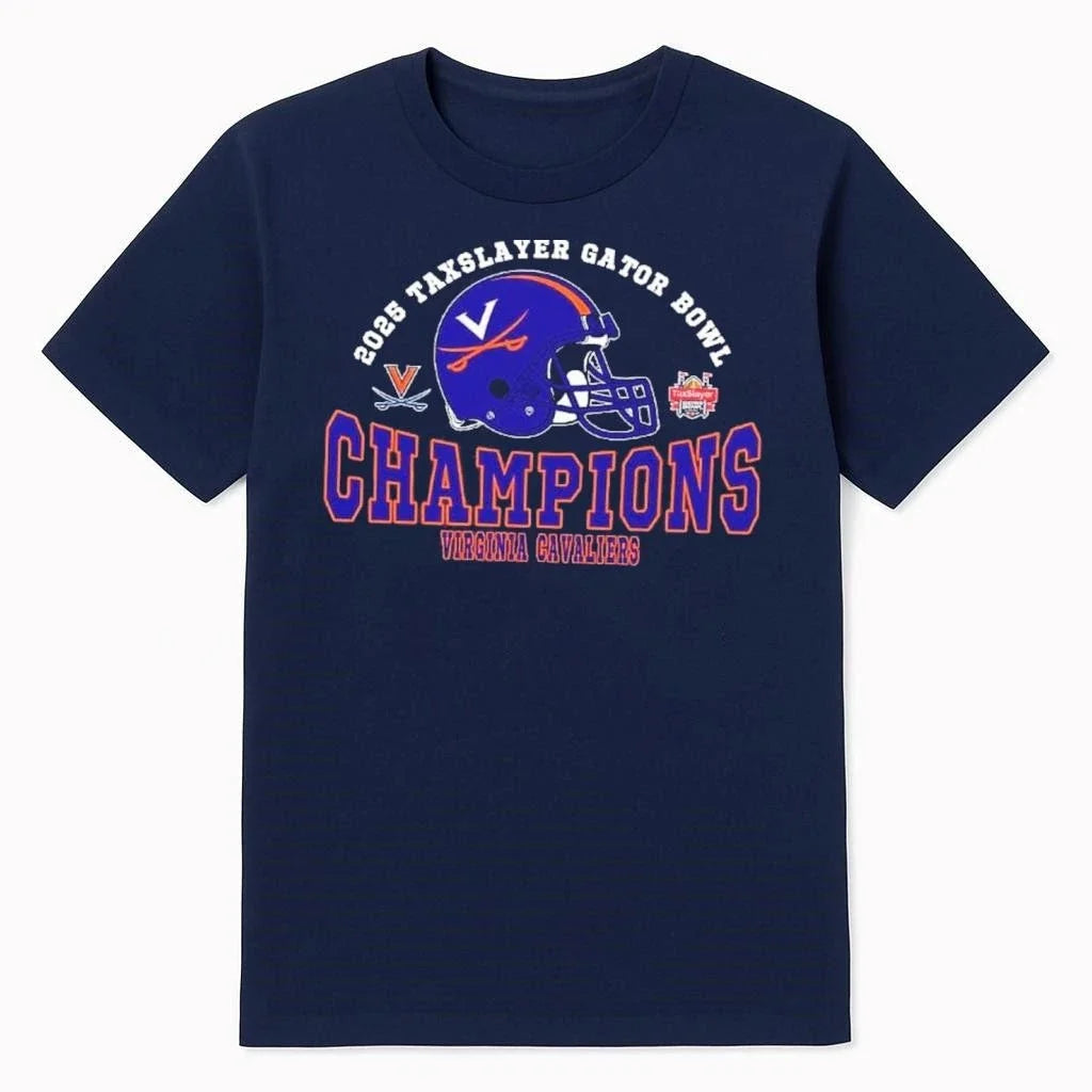 2025 Gator Bowl December Champions Virginia Cavaliers - Adult & Kids T-Shirts, Sweatshirts & Hoodies apparel design preview 1