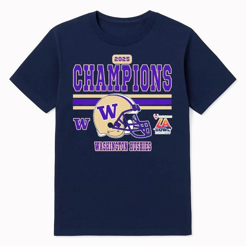2025 LA Bowl Champions Washington Huskies Football - Adult & Kids T-Shirts, Sweatshirts & Hoodies apparel design preview 1