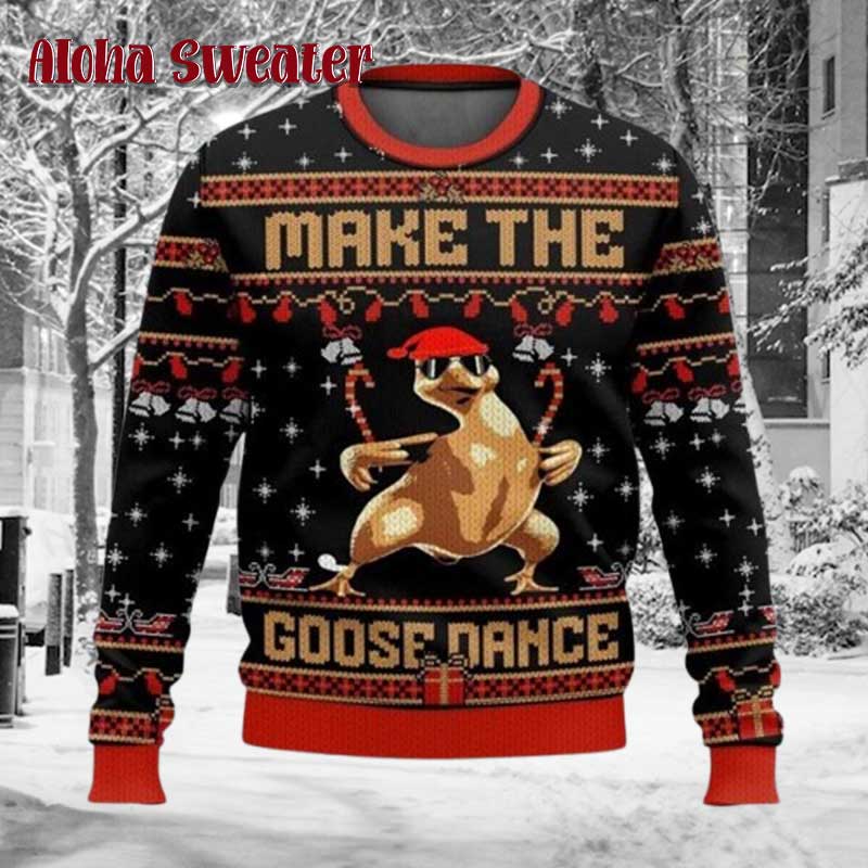 Make The Goose Dance Ugly Christmas Sweater - Holiday Gift product image