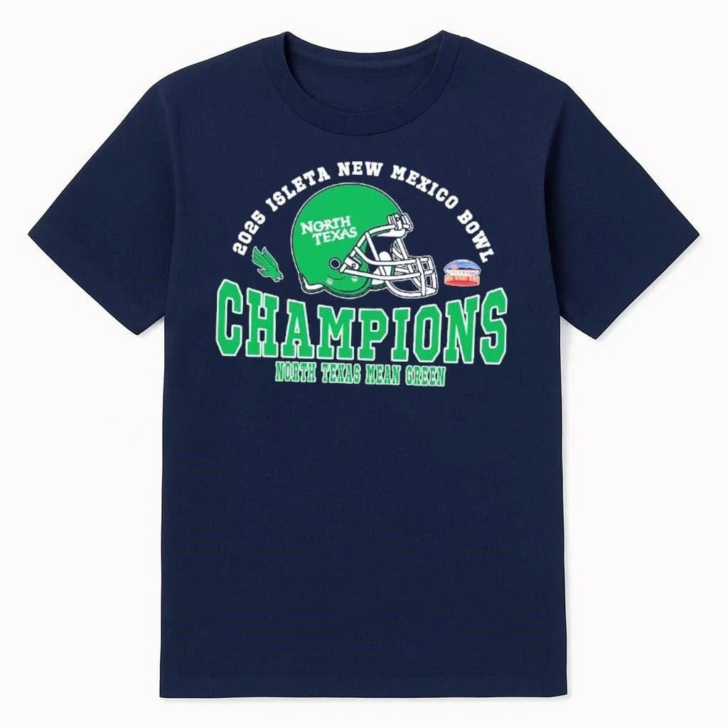 2025 New Mexico Bowl Champions North Texas Mean Green - Adult & Kids T-Shirts, Sweatshirts & Hoodies apparel design preview 1