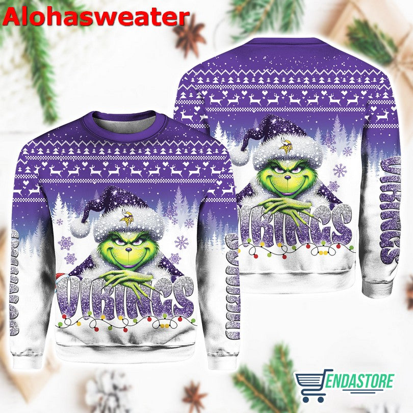 Viking Grnch Season Ugly Christmas Sweater - Holiday Gift product image